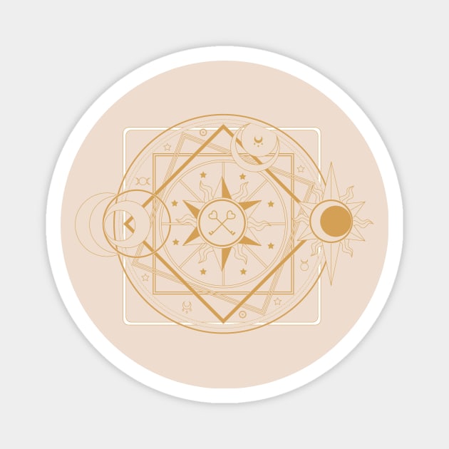 White Magic Mandala Magnet by isasaldanha